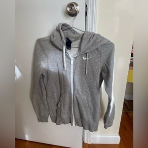 Nike grey zip up XS